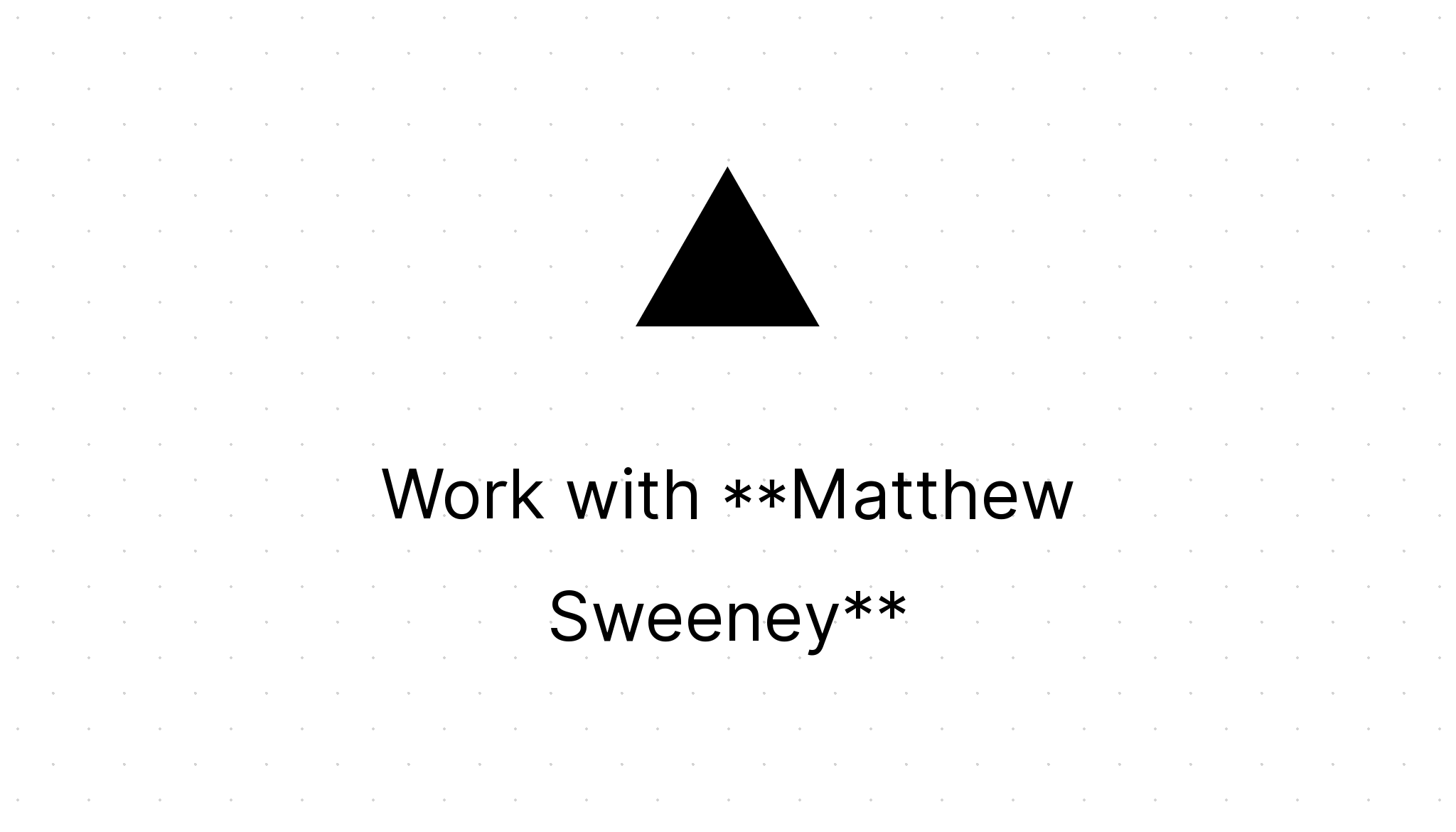 Matthew Sweeney Vercel